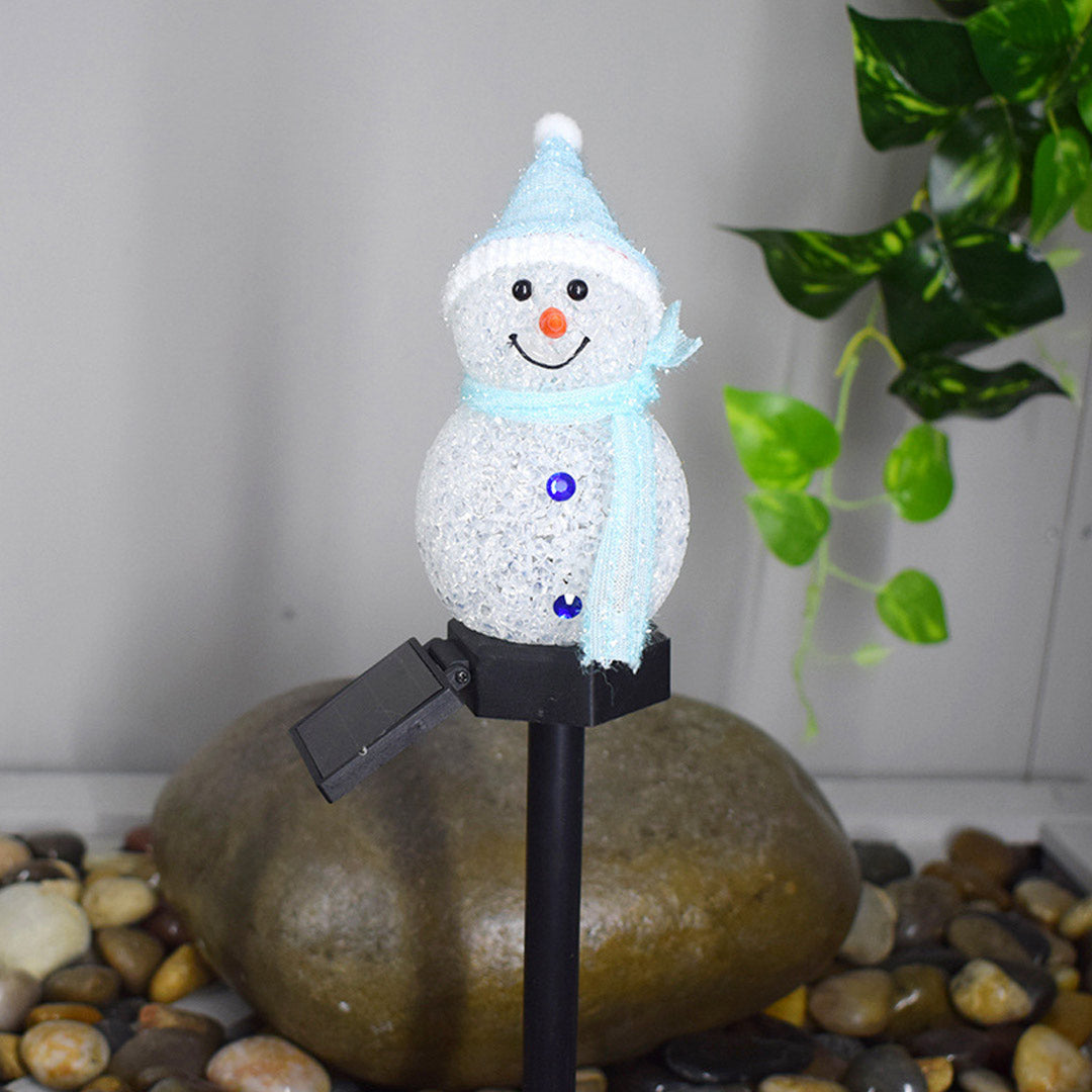 Snowman Solar Lights Garden Decor