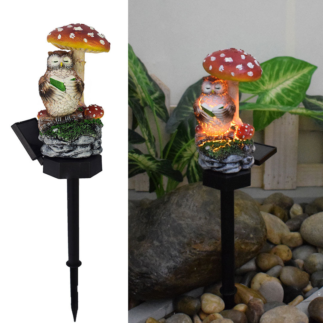 Solar Light Gnome Owl Garden Waterproof Landscape Light