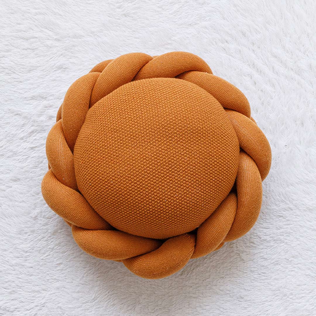 Cojines de punto hechos a mano con forma de flor