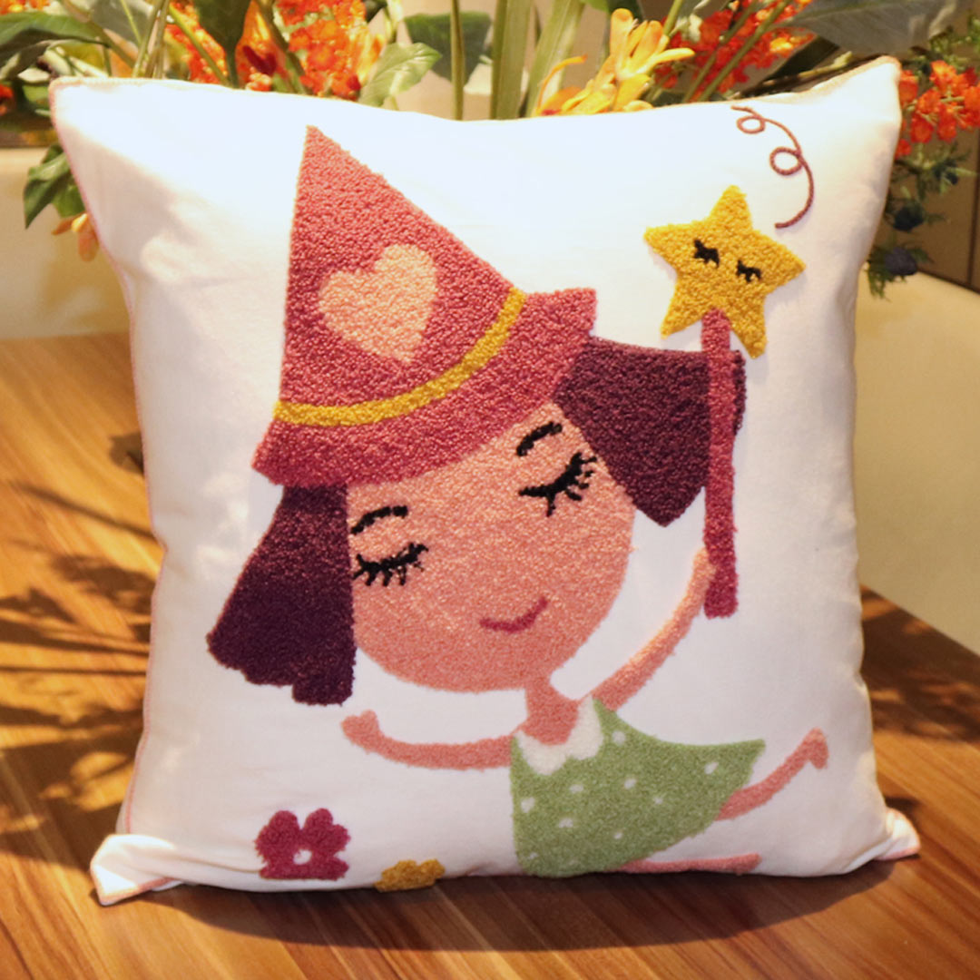 Fundas de cojines bordados de dibujos animados