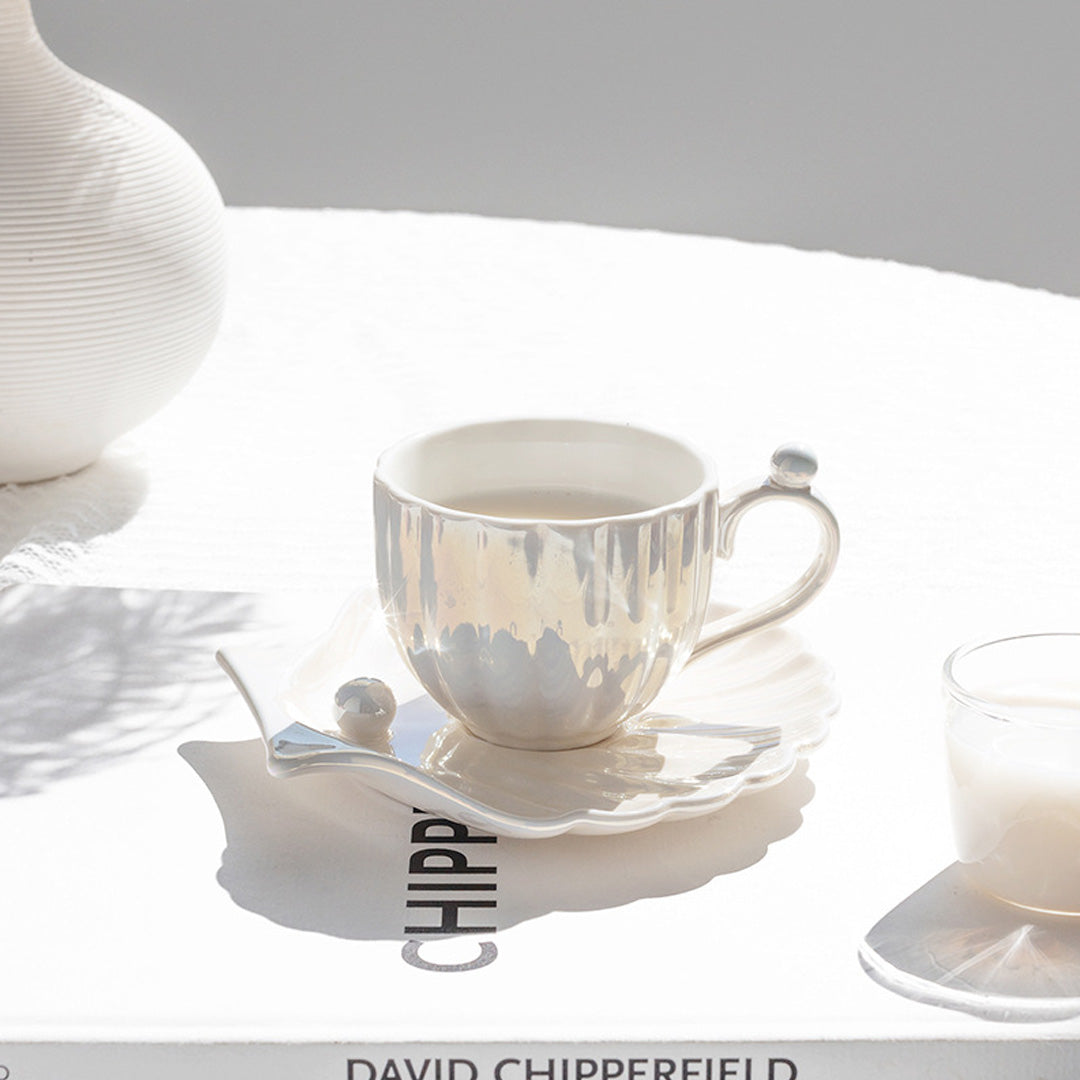 Kreative Pearl Shell Teetasse mit Untertasse