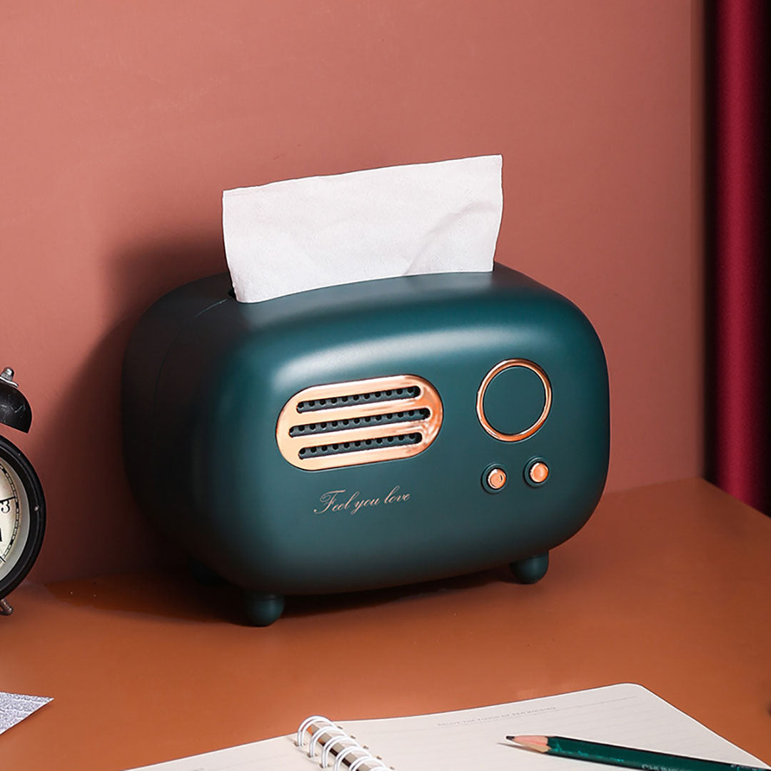 Vintage Radio Tissue Box