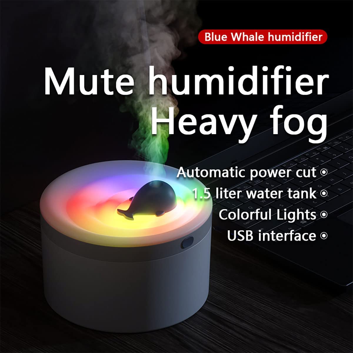 Blue Whale Silent Humidifier