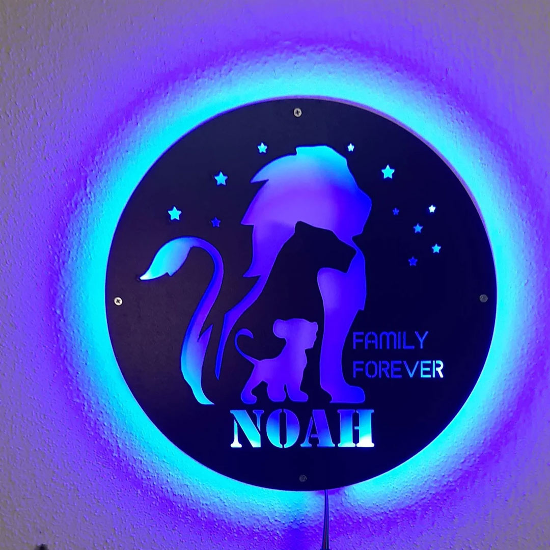 Luce notturna personalizzata per la camera dei bambini