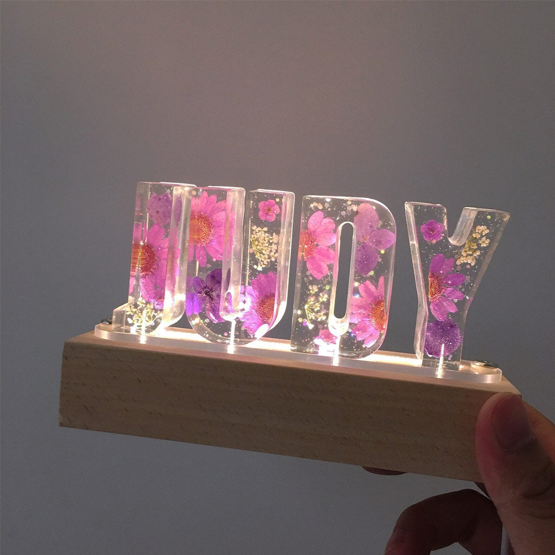 Custom Resin Letter Lamp - HANDMADE