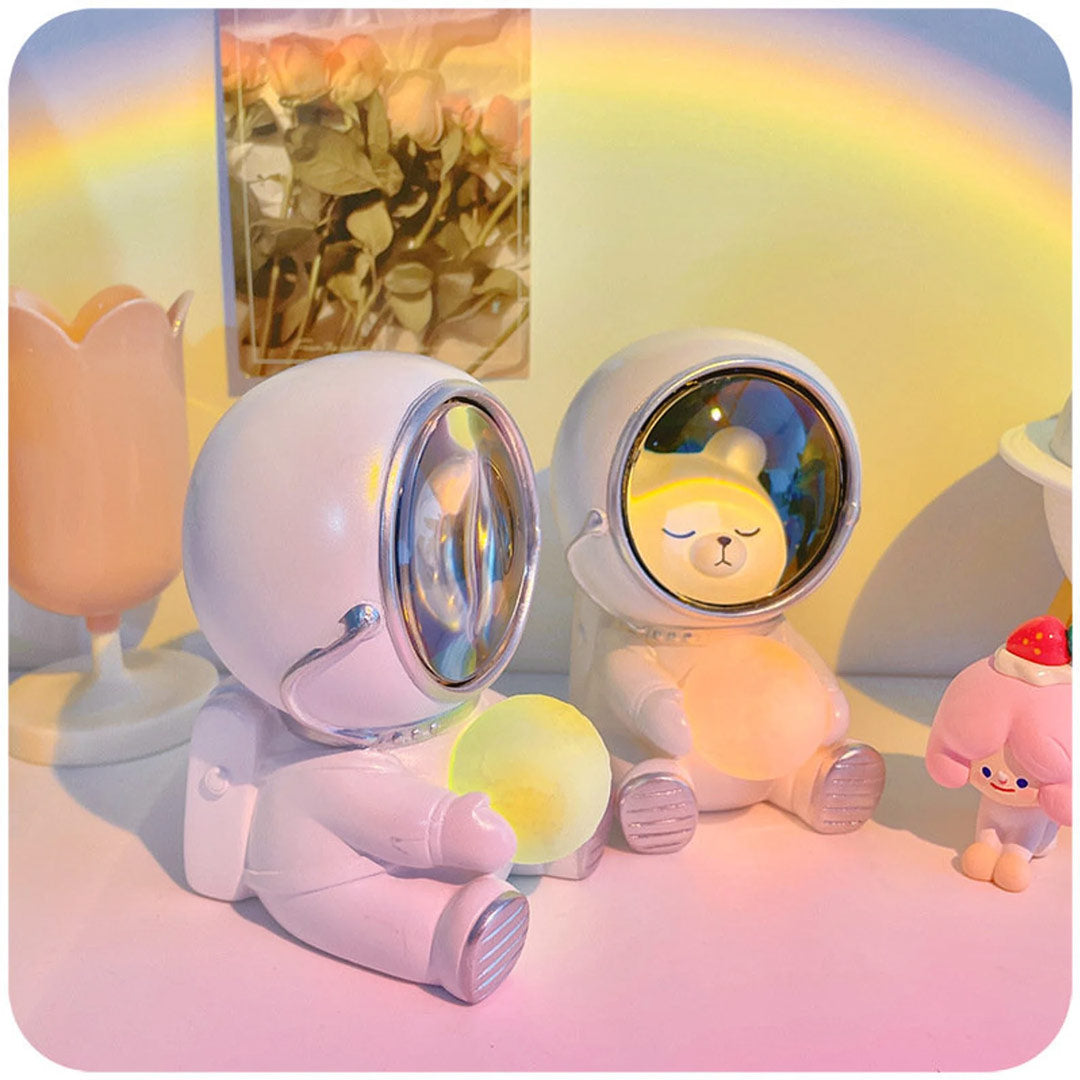 Carino animale astronauta luci notturne