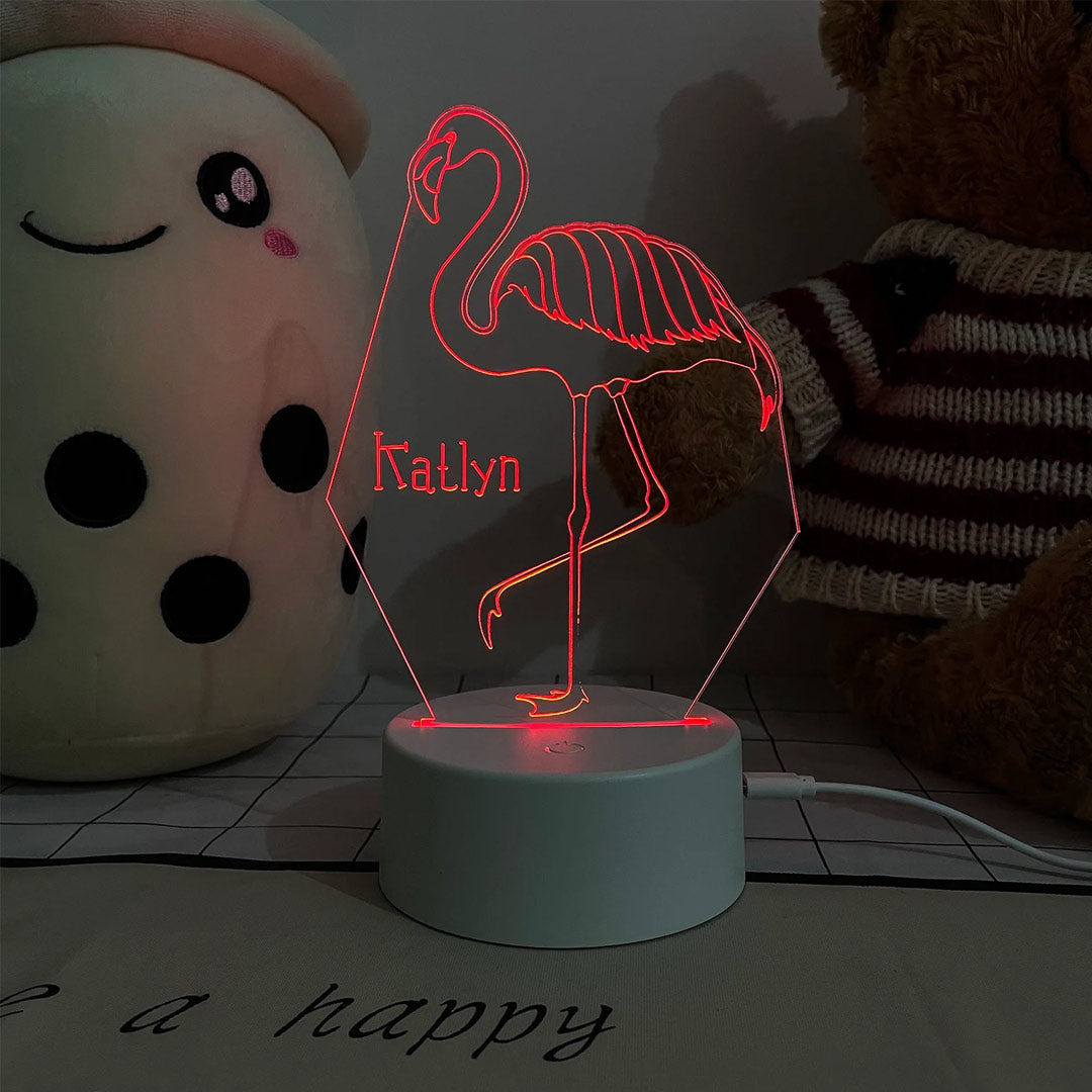Personalised Flamingo Night Light
