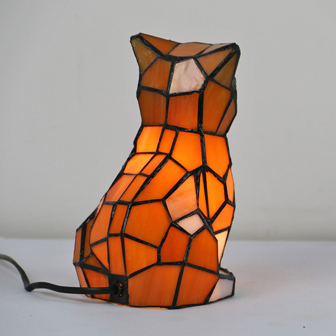 Lampe d'appoint en verre Cat Tiffany
