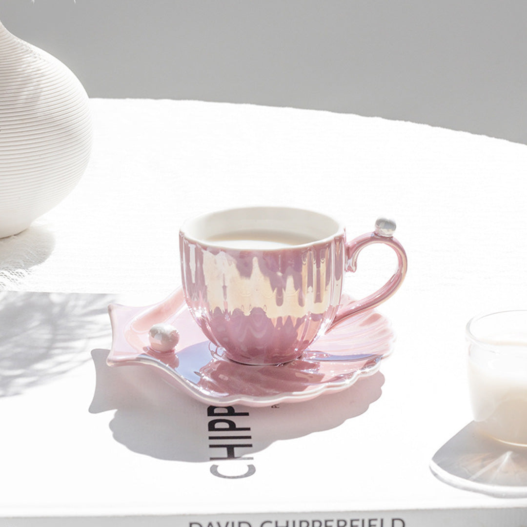 Kreative Pearl Shell Teetasse mit Untertasse