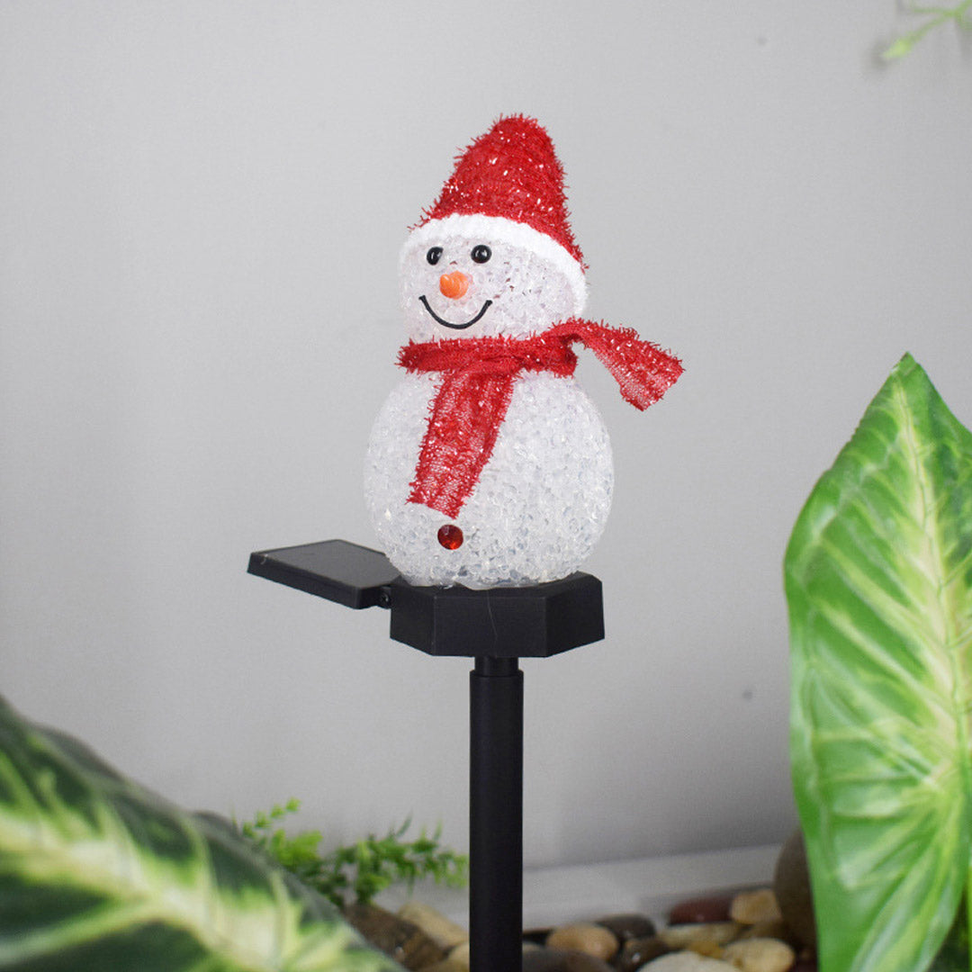 Snowman Solar Lights Garden Decor