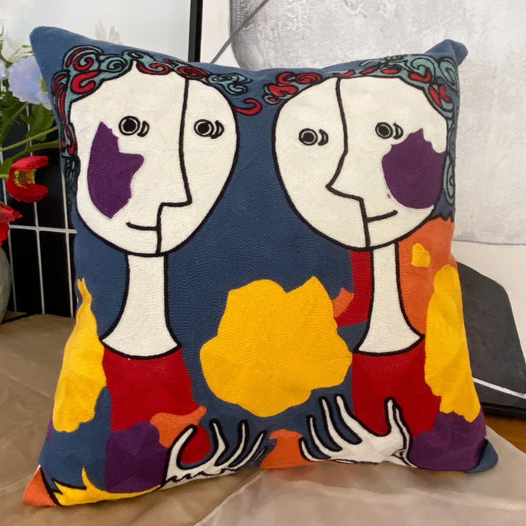 Taies d'oreiller d'art abstrait moderne (0215)