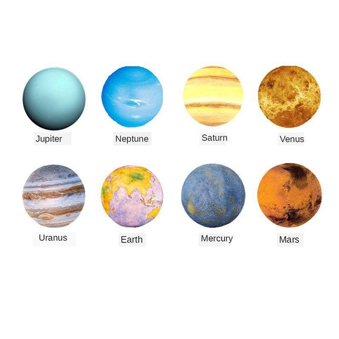 Acht Planeten 3D-Druck-LED-Lampen-Set