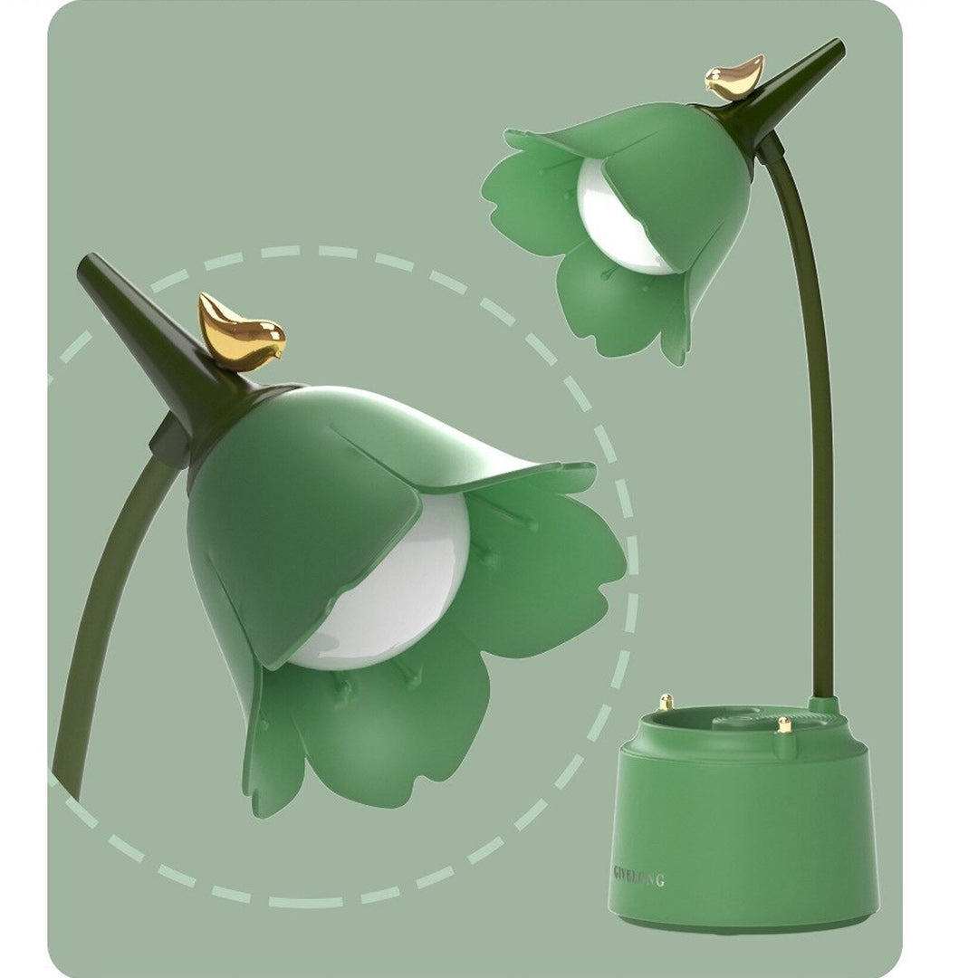 Lampe de bureau mignonne fleur