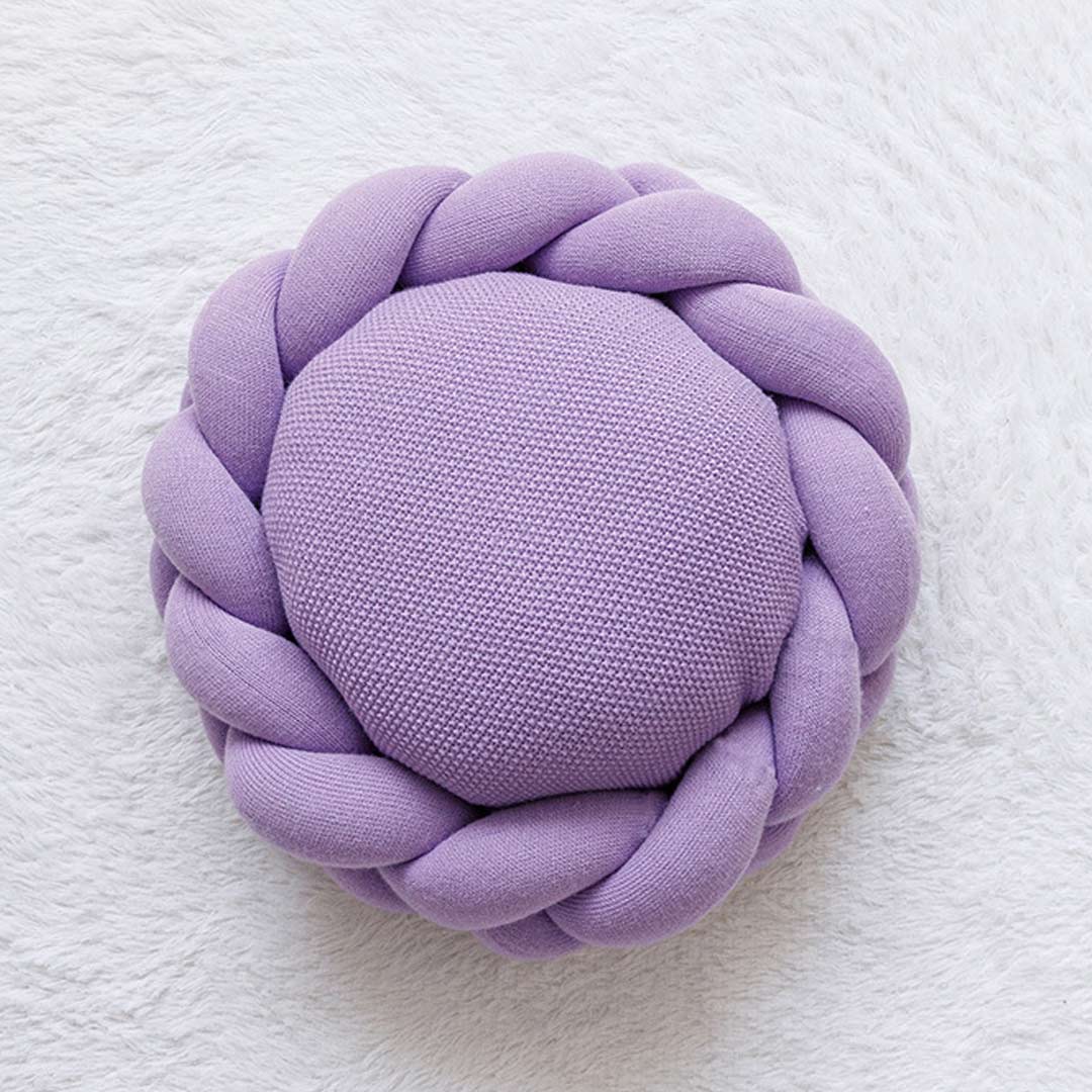 Cojines de punto hechos a mano con forma de flor