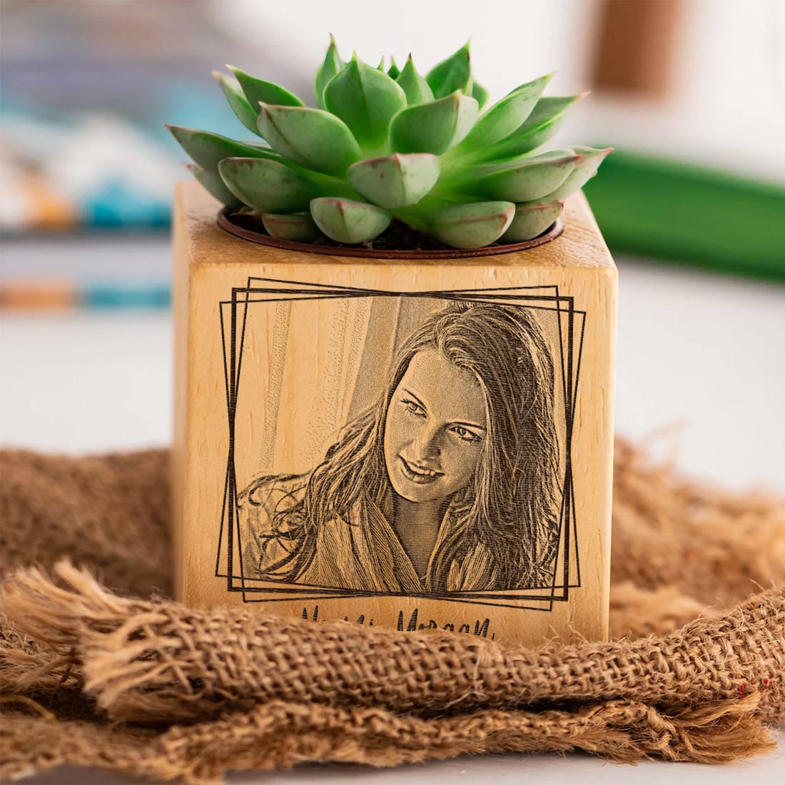 Personalized Pots with Engraved Photo