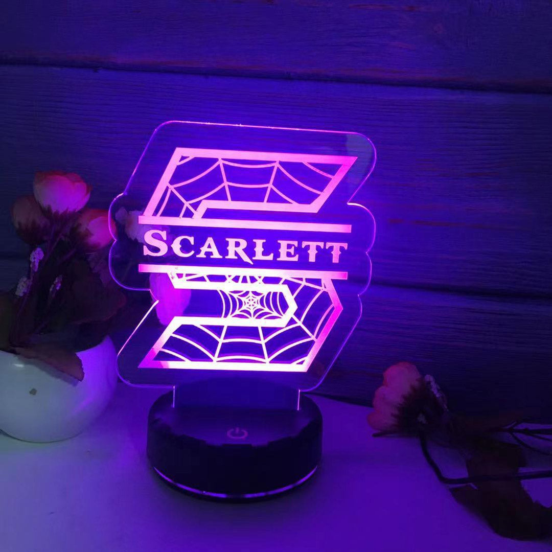 Luz de noche con letra de nombre personalizada
