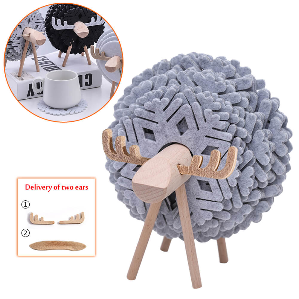 Sheep Shaped Anti-Slip Cup Coasters