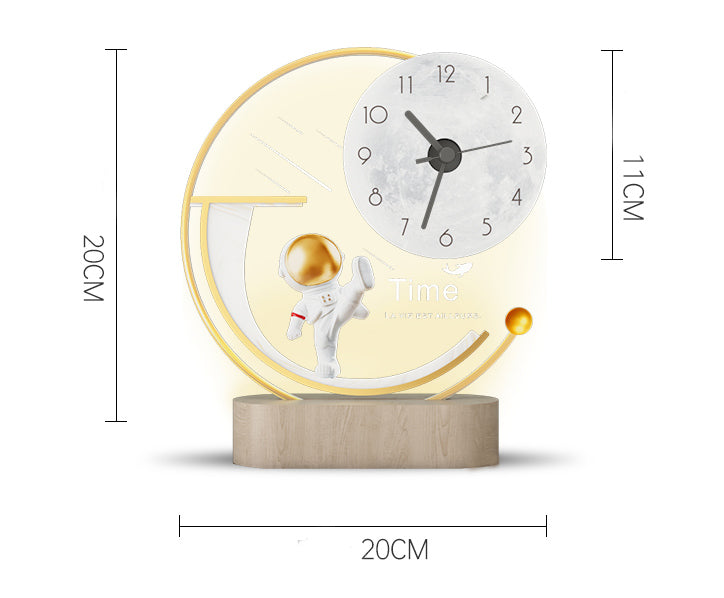 Lampada da scrivania creativa con orologio