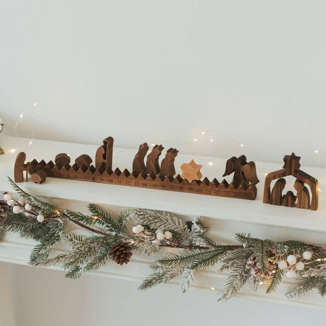 Wooden Advent Calendar Holiday Decor