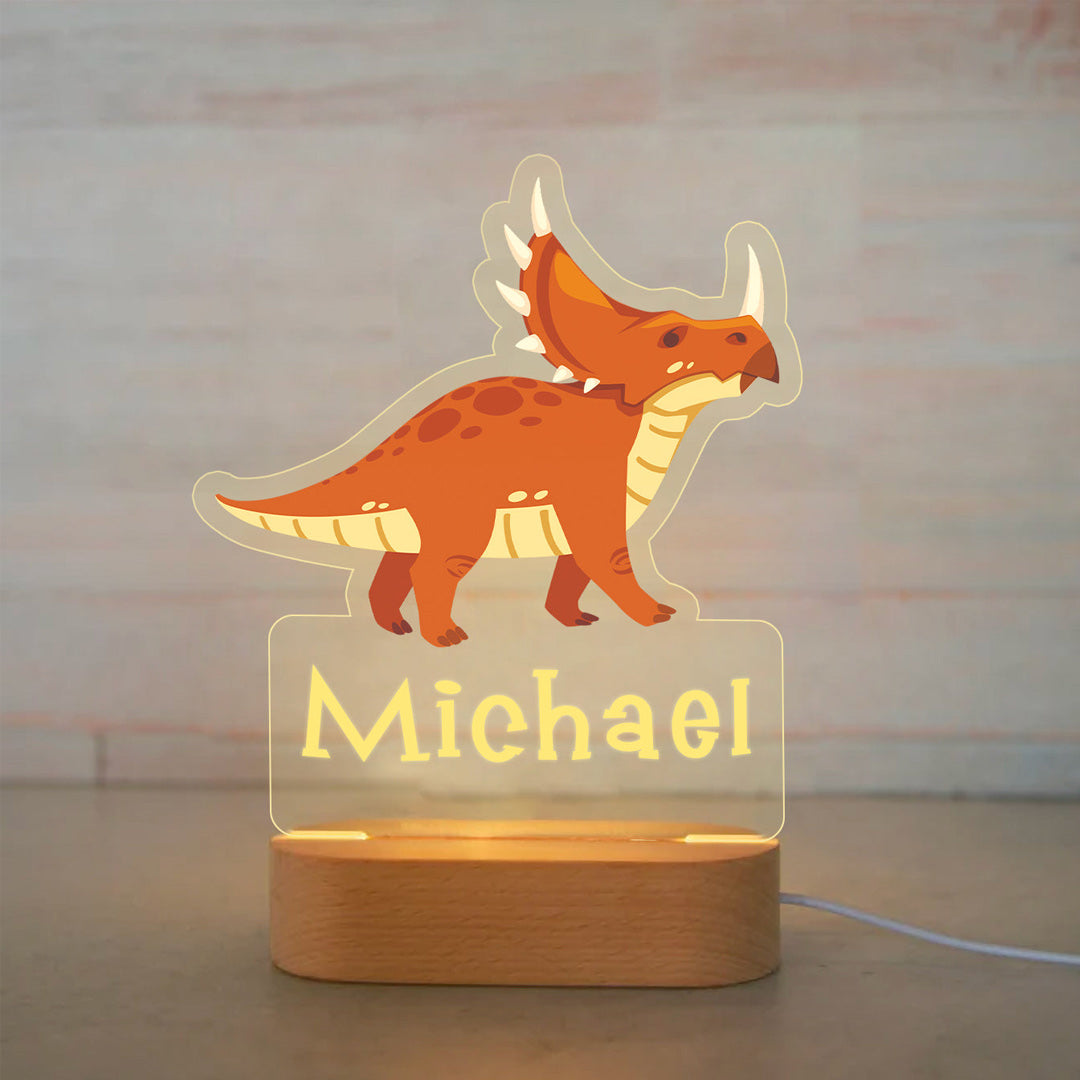 Personalized Dinosaur Night Lights