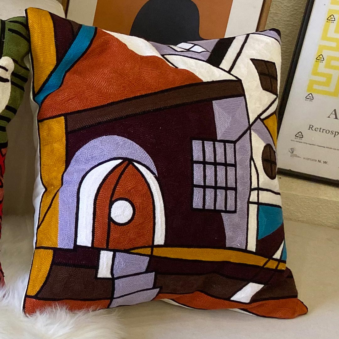 Taies d'oreiller d'art abstrait moderne (0215)