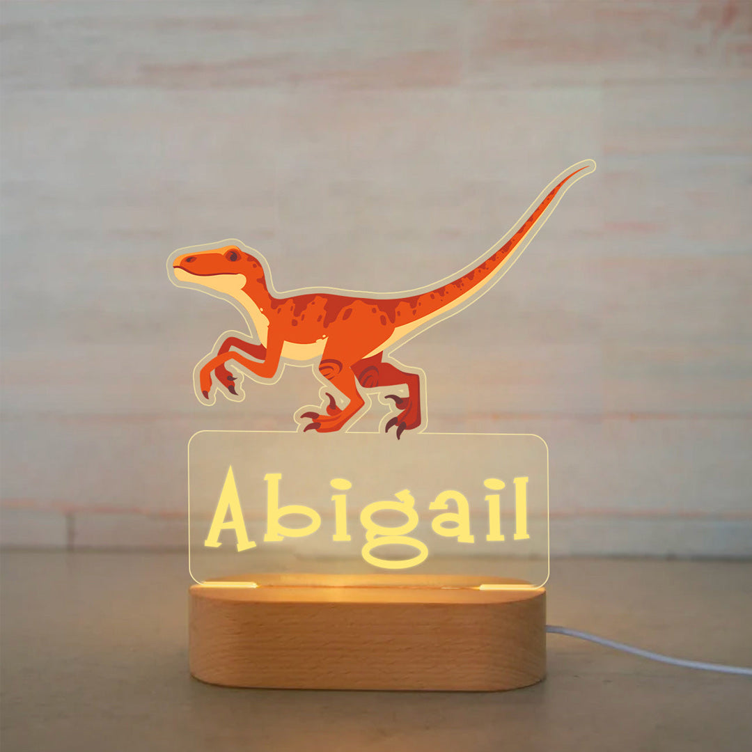 Personalized Dinosaur Night Lights