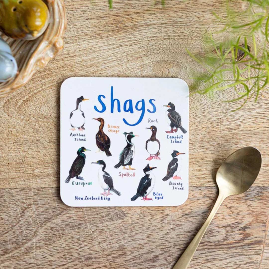 Set of 6 Bird Pun Coasters