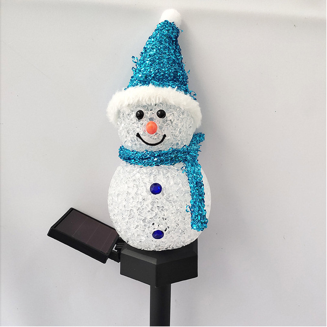 Snowman Solar Lights Garden Decor