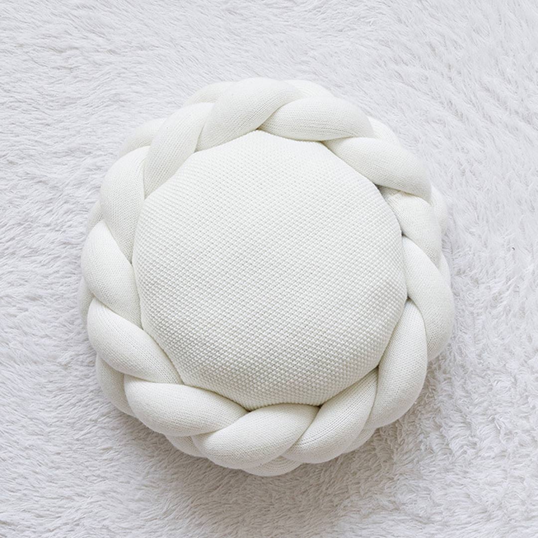 Cojines de punto hechos a mano con forma de flor