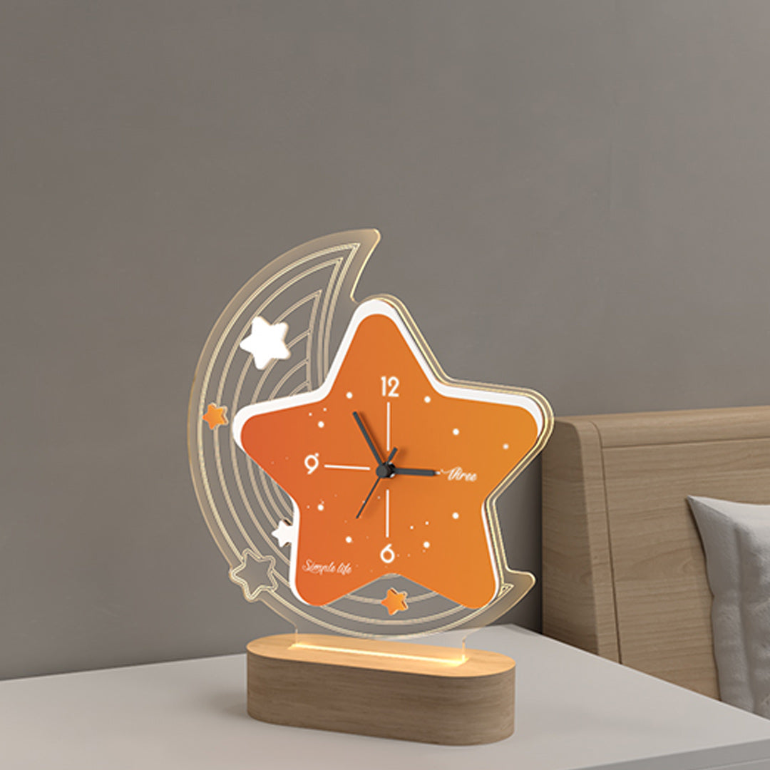 Lampada da scrivania creativa con orologio