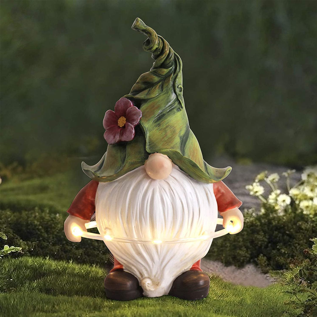 Garden Gnome Solar Statue