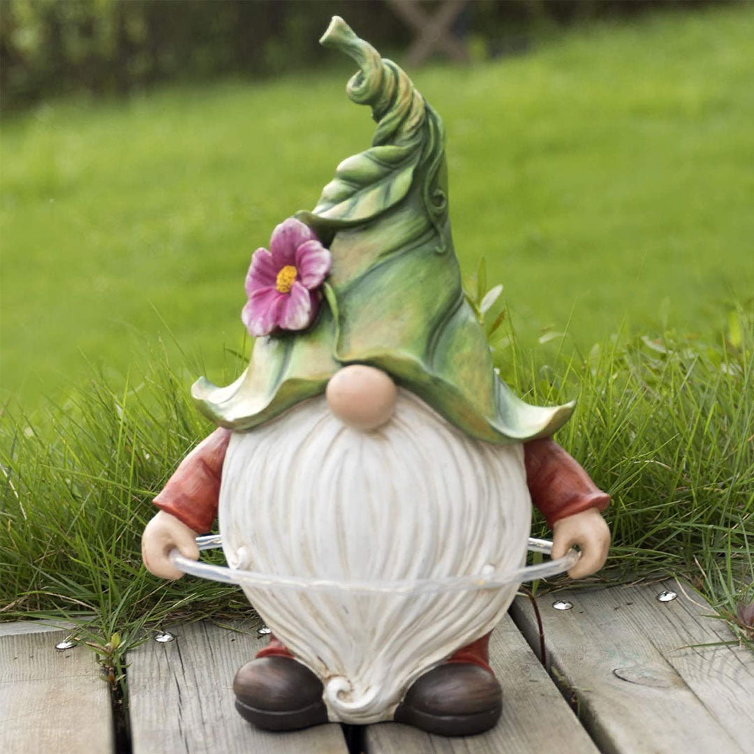 Garden Gnome Solar Statue