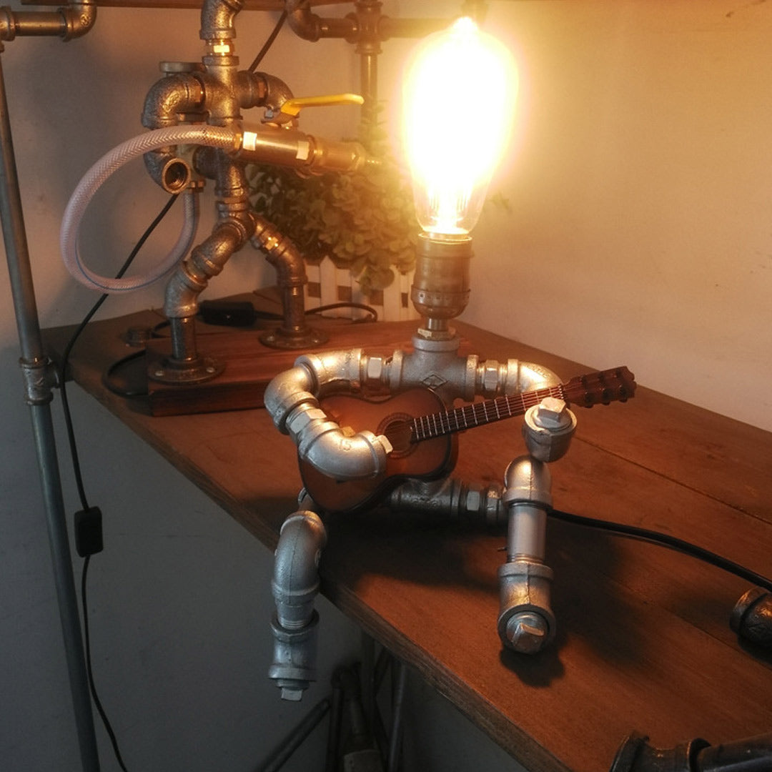 Steampunk-Roboter-Lampe