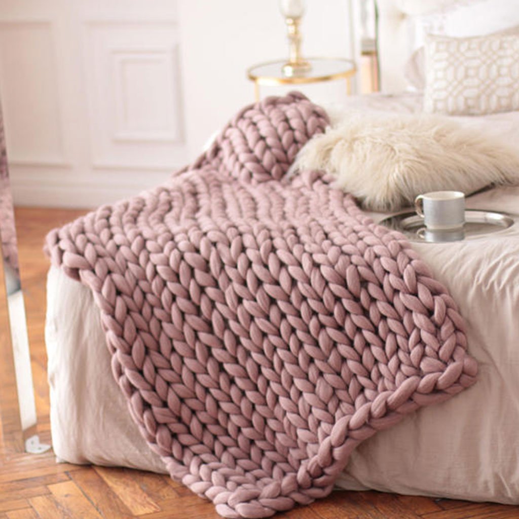 Chunky Knitted Blanket