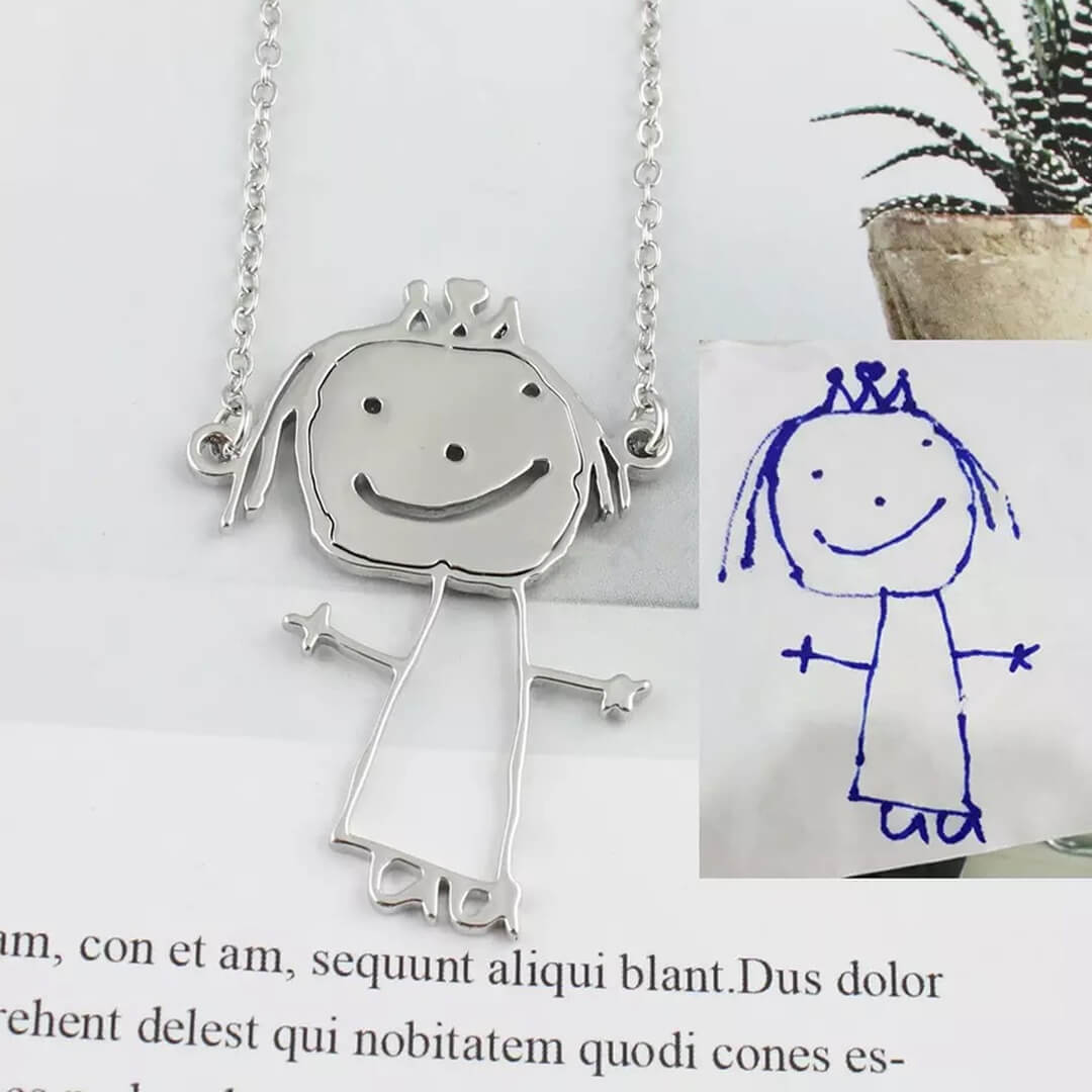 Collier Dessin Enfant Personnalisé