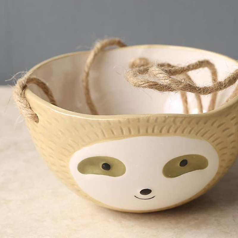 Ceramic Hanging Sloth Plant Pot