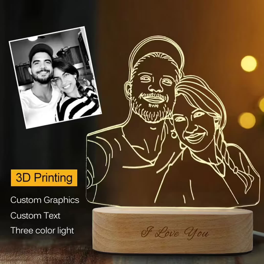 Lampada 3D per foto personalizzate