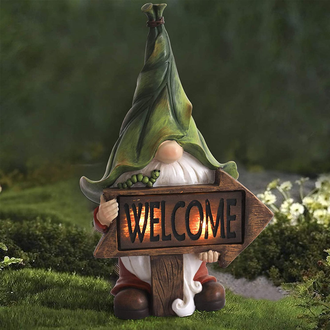 Garden Gnome Solar Statue