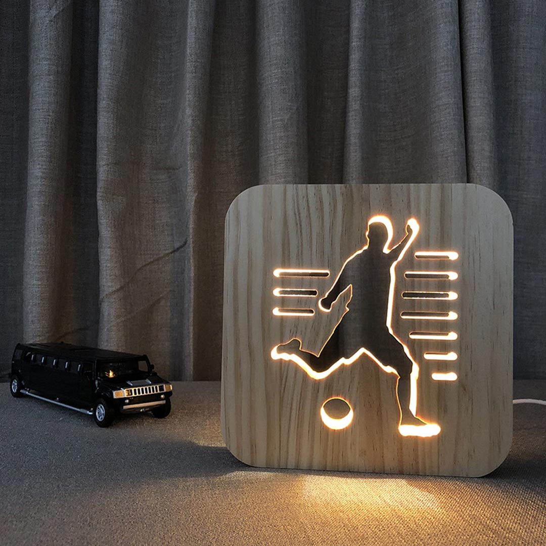 USB-betriebenes Nachtlicht aus Holz