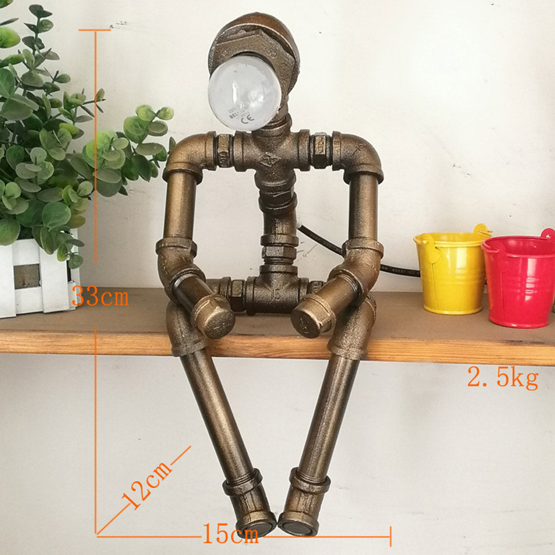 Industrial Rustic Steel Pipe Lamp