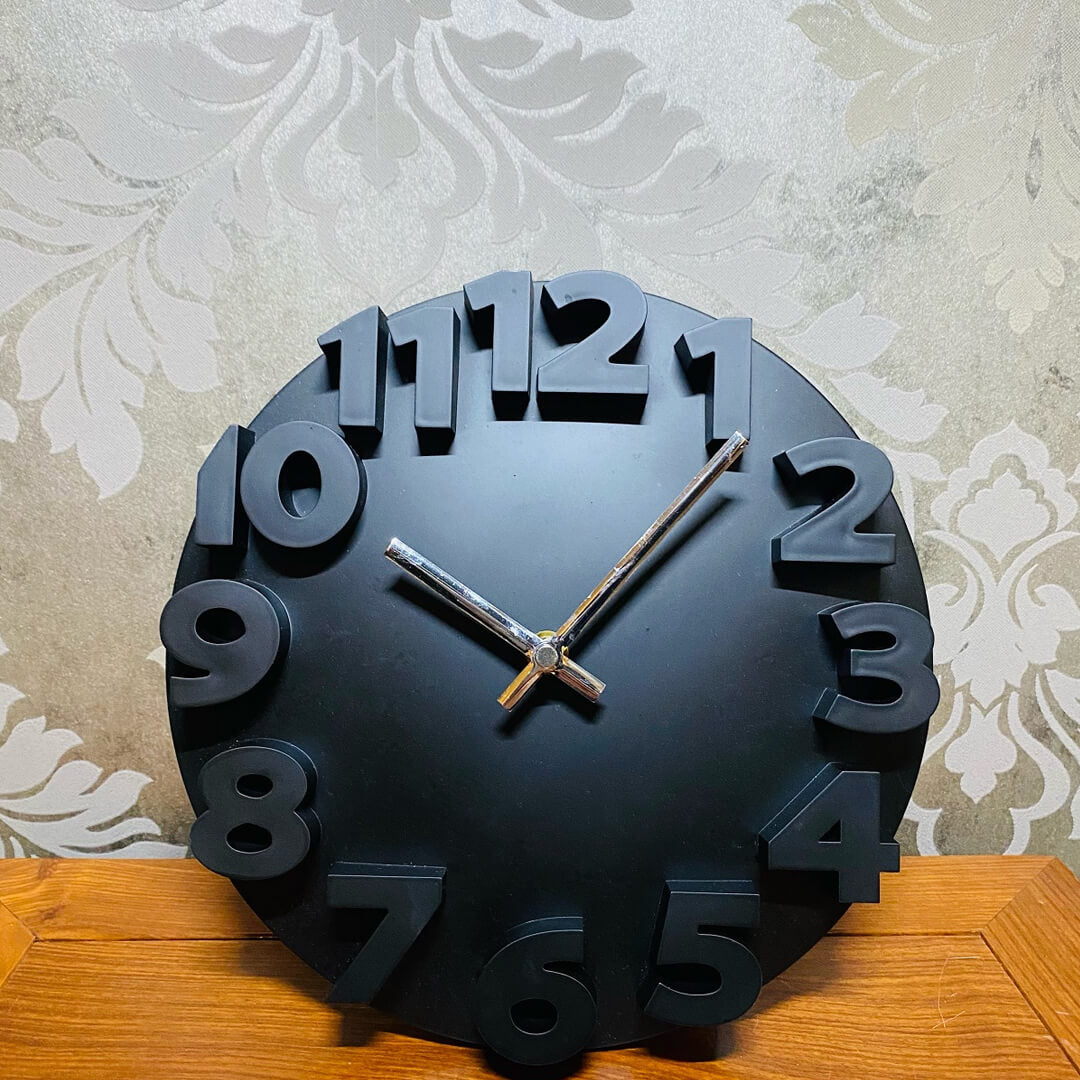 Horloge murale silencieuse numérique stéréo 3D