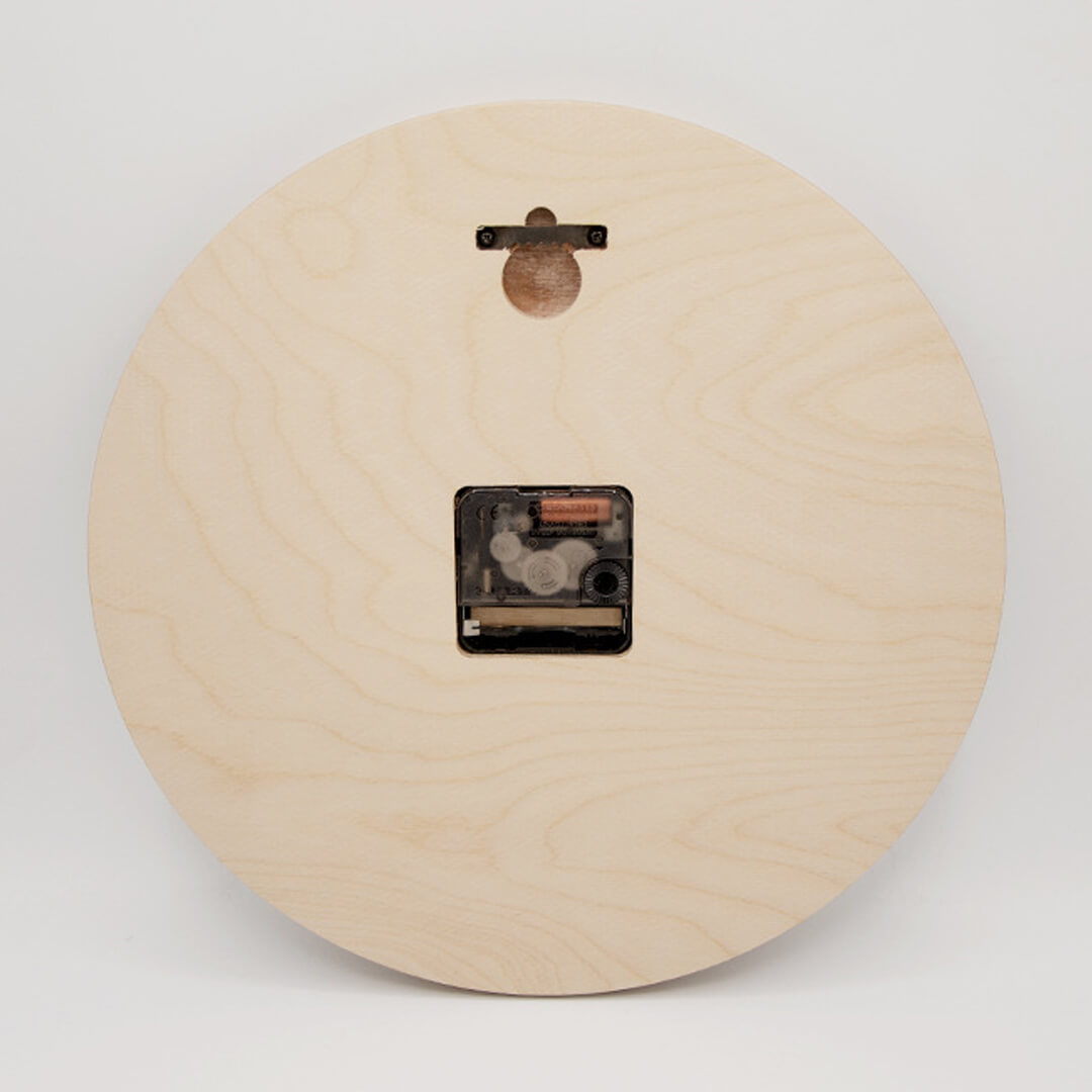 Orologio da parete con corda da appendere in legno