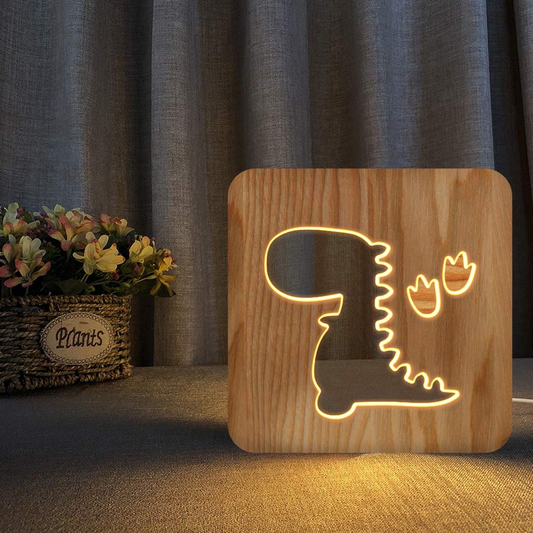 USB-betriebenes Nachtlicht aus Holz