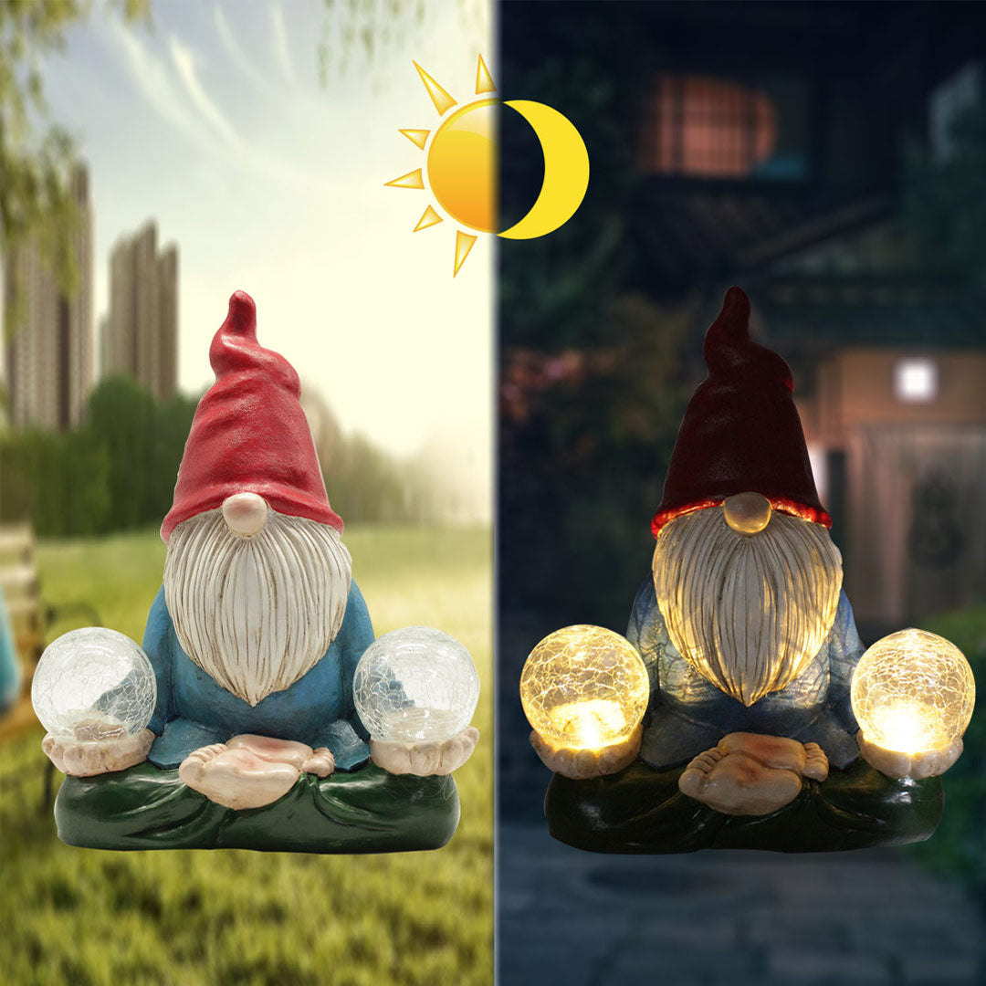 Garden Gnome Solar Statue