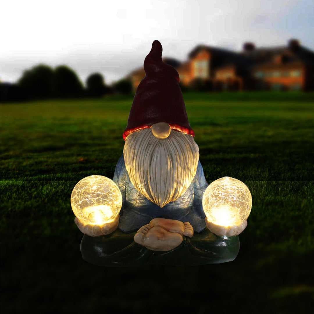 Garden Gnome Solar Statue