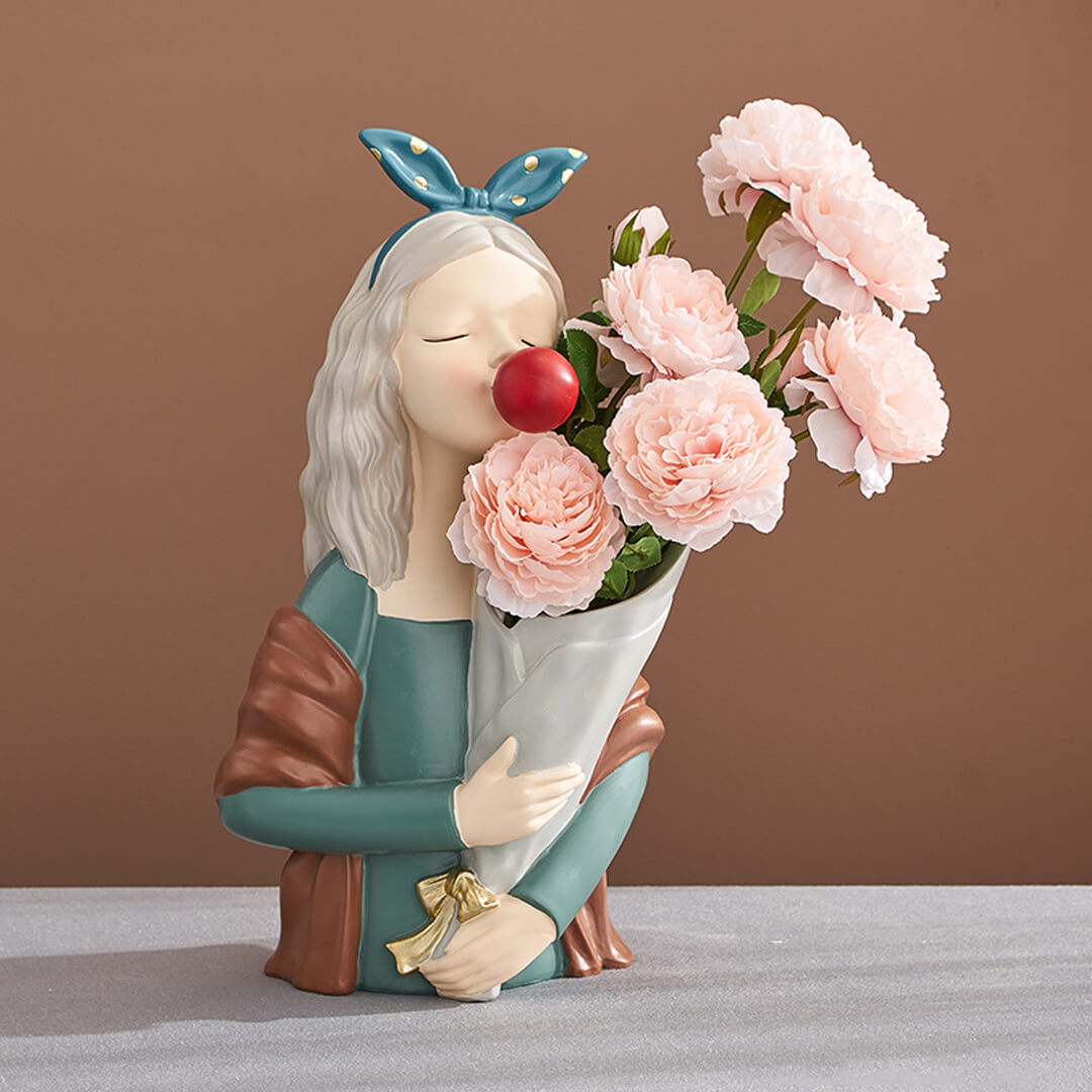 Vase à fleurs ensoleillé