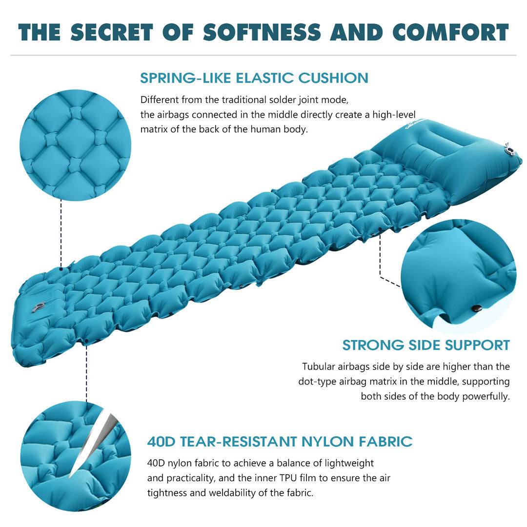 Ultralight Inflatable Sleeping Pad for Camping