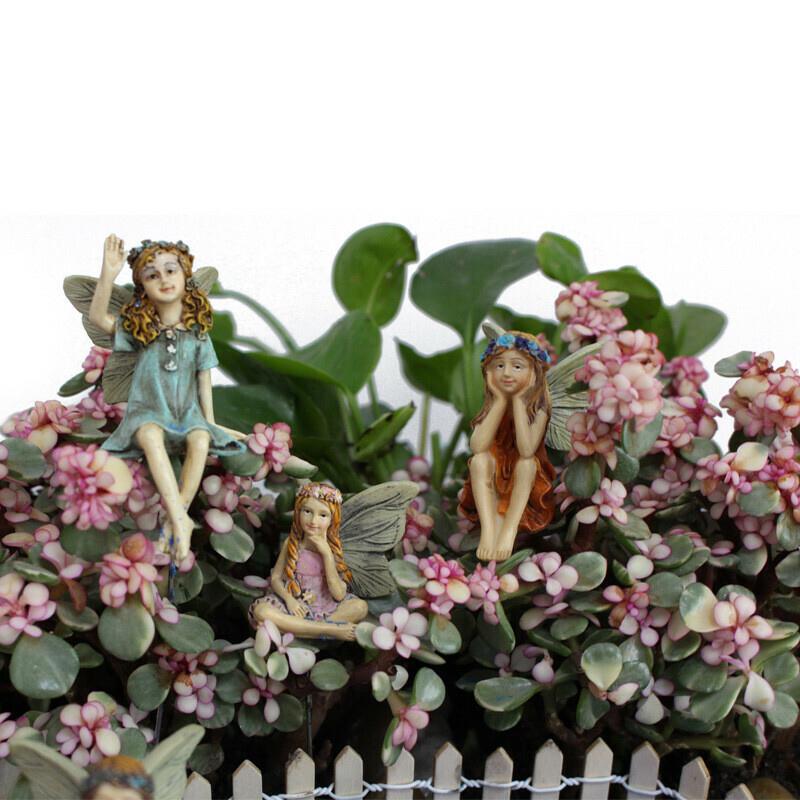Décoration de statues de fées de fleurs