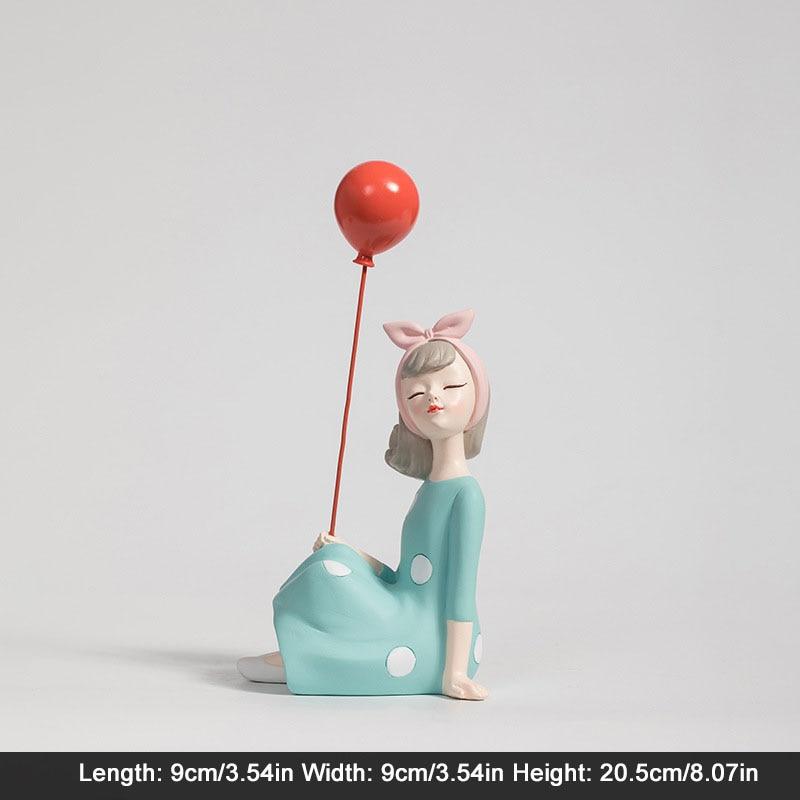Ragazza Di Stile Retrò Con Palloncini