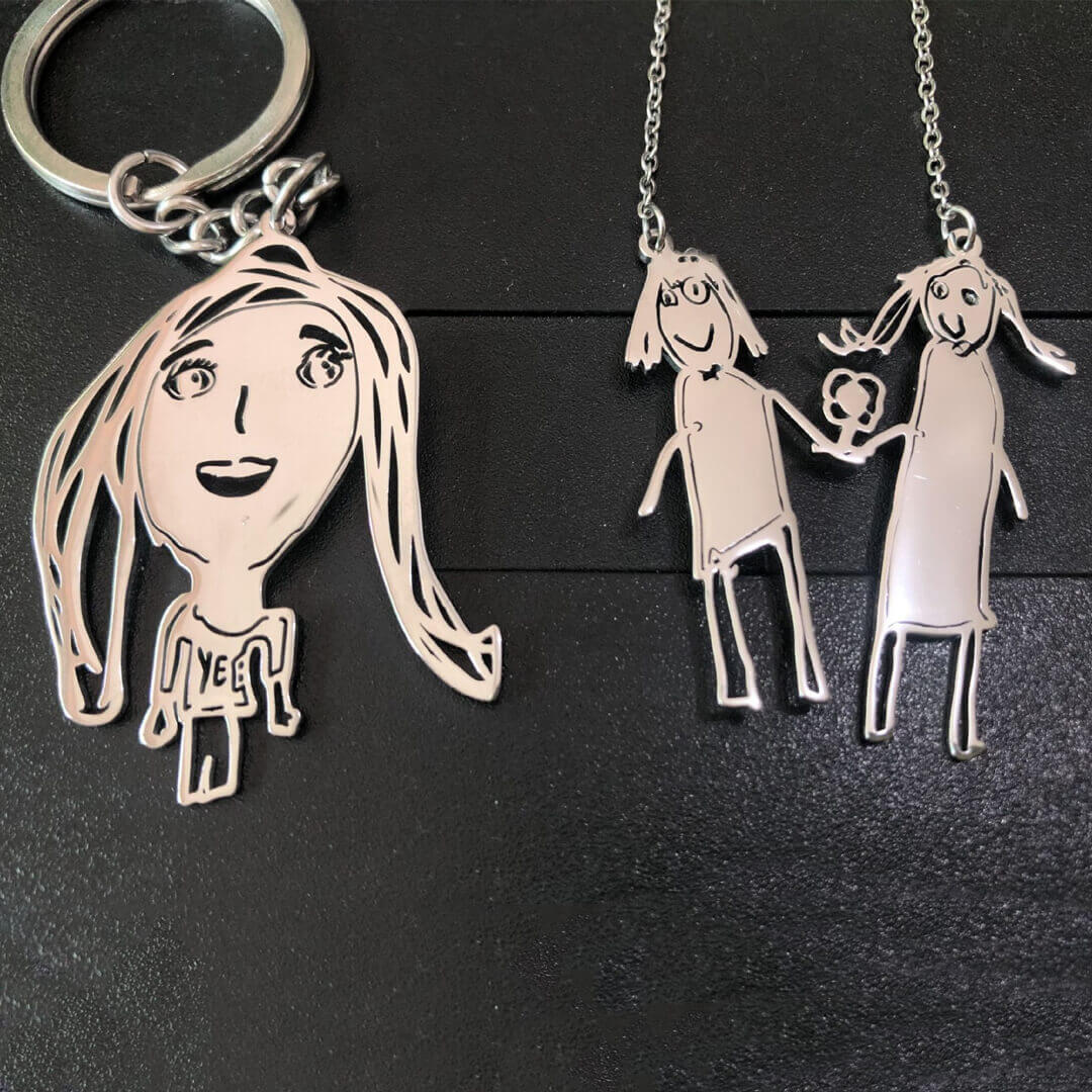 Collar de dibujo personalizado para niños